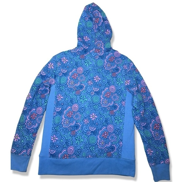 ⭐️LIFE IS GOOD Women’s Flower Doodle Pattern Hoodie - Cornflower - Picture 3 of 7